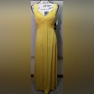 New York & Company Yellow Maxi Dress